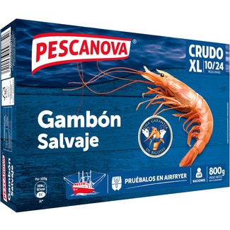 PESCANOVA gambón salvaje crudo XL 10-24 piezas estuche 800 g neto escurrido