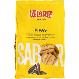 VELARTE palitos de pan crujientes con sabor a pipas bolsa 180 g