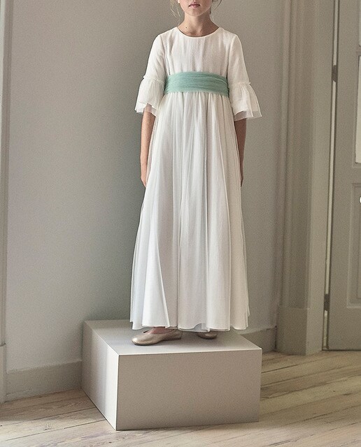 Vestido niza verde agua