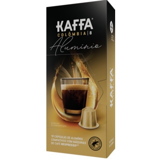 Kaffa Alumínio Café Colômbia Intensidade 8 para Nespresso embalagem 10 cápsulas