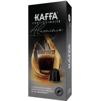 Kaffa Alumínio Café Fortíssimo Intensidade 12 para Nespresso embalagem 10 cápsulas