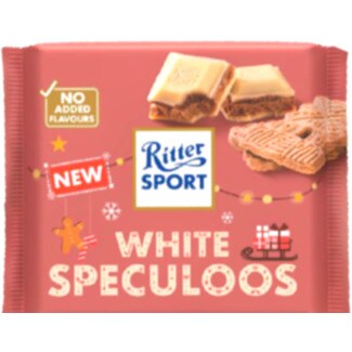 Ritter Sport Chocolate Branco Winter Speculoos tablete 100 g