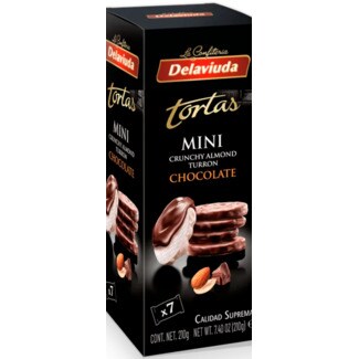 Delaviuda Torrão Duro Mini Torta Chocolate embalagem 210 g