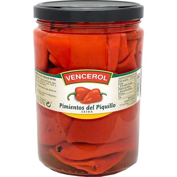 Piquillo-Paprika Extraklasse Schale 620 g netto Abtropfgewicht