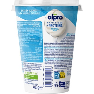 Big Pot Skyr especialidad vegetal de soja natural sin lactosa envase 400 g - Alpro
