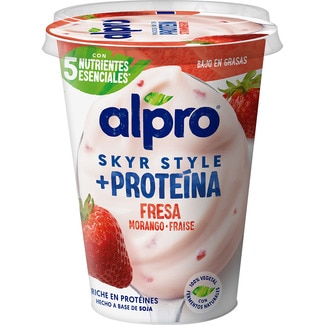 ALPRO Big Pot Skyr especialidad vegetal de soja con fresa envase 400 g sin gluten sin lactosa