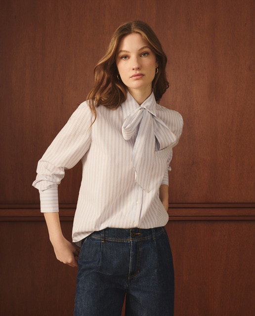 Lloyd's - Camisa de manga larga estampada de mujer.