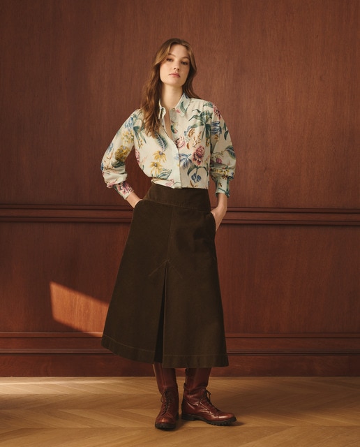 Lloyd's - Falda midi pana.