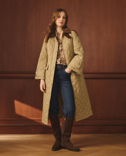 Lloyd's - Parka lisa larga de mujer.