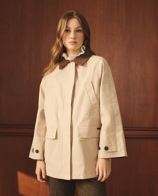Lloyd's - Parka de mujer con cuello pana.