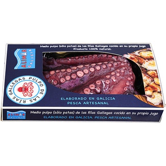 ALIMAR medio pulpo de las Rías Gallegas cocido en su propio jugo 100% natural estuche 400 g