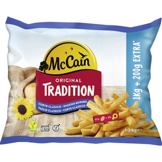 MC CAIN Tradition patatas congeladas bolsa 1 kg + 200g extra