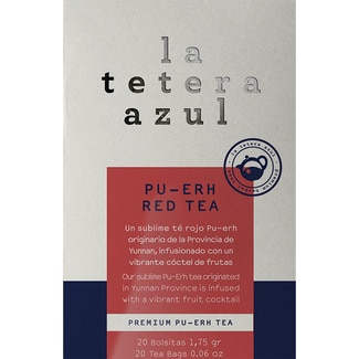 LATETERAZUL té rojo Pu-erh de la provincia de Yunnan, infusionado con un vibrante cóctel de frutas envase 20 bolsitas