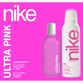 NIKE Ultra Pink Woman Schuber mit Eau de Toilette naturelle Spray 100 ml + Eau de Toilette Deo 200 ml