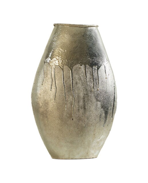 Jarron aluminio fluido