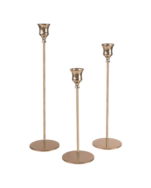 Set 3 portavela metal