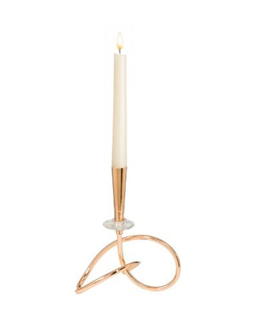 Portavela metal nudo c vidrio