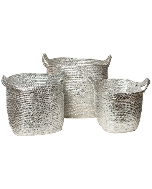 Set 3 cestos fibras