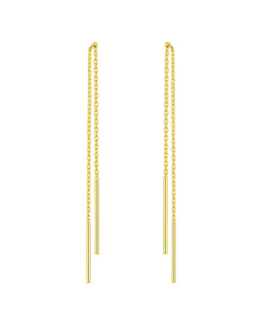 Pendientes en plata de Ley 925 bañada en oro de 18 kt.Plata de Ley 925 bañada en oro de 18 Kt.Peso: 1 grTipo de cierre: Gancho