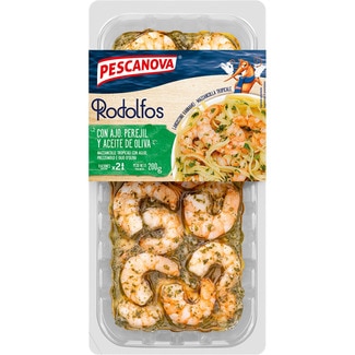 Pescanova Miolo de Camarão Refrigerado com Molho de Alho e Salsa embalagem 200 g