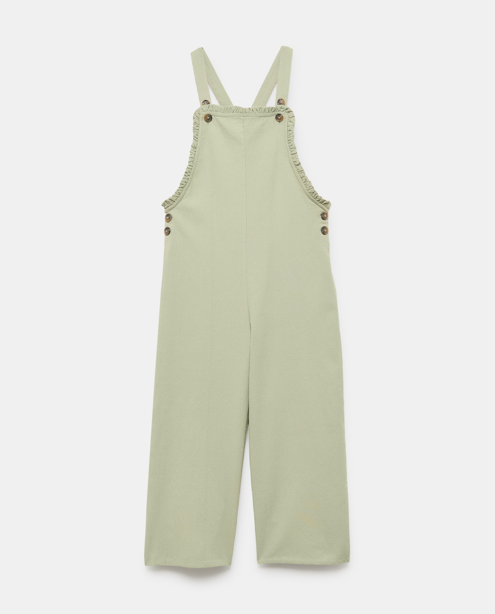 Peto niña largo de lino 520 Kaki-1