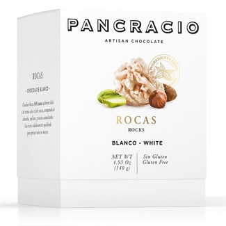 Lata de rocas de chocolate negro envase 140 g + rocas de chocolate blanco envase 140 g - Pancracio