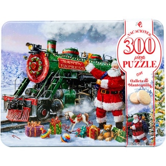 ORIGINAL GOURMET galletas de mantequilla Navideñas con puzzle de 300 piezas lata 198 g