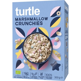 TURTLE cereales Marshmallow Crunchies ecológicos sin gluten envase 300 g