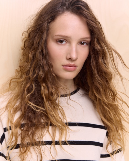 Easy Wear - Jersey de mujer de rayas aberturas cuello redondo.