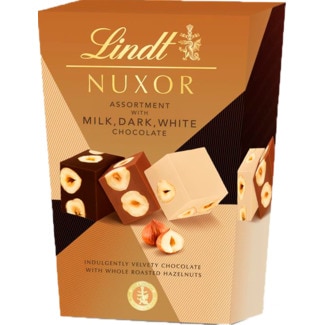 Lindt Bombons de Chocolate Sortidos Nuxor embalagem 150 g