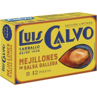 LUIS CALVO Miesmuscheln in galicischer Sauce 8-12 Stück Dose 69 g netto Abtropfgewicht