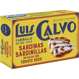 LUIS CALVO Kleine Sardinen mit trockener Tomatensauce Limitierte Auflage Dose 63 g netto Abtropfgewicht