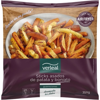 VERLEAL sticks asados de patata y boniato bolsa 350 g