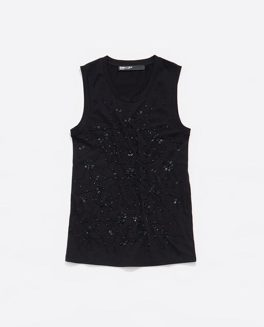 Top de ujer de algodón corte ajustado.