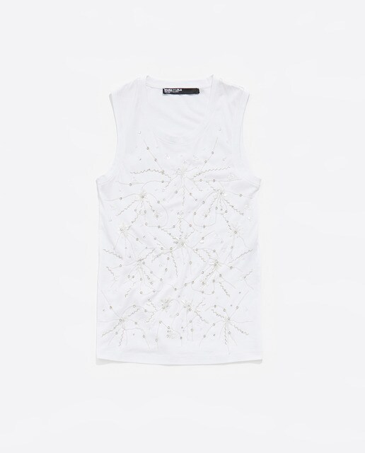 Top de mjer de algodón corte ajustado.