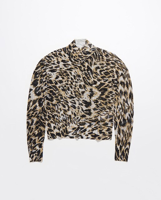 Jersey de mujer de pelo con estampado Plumancha.