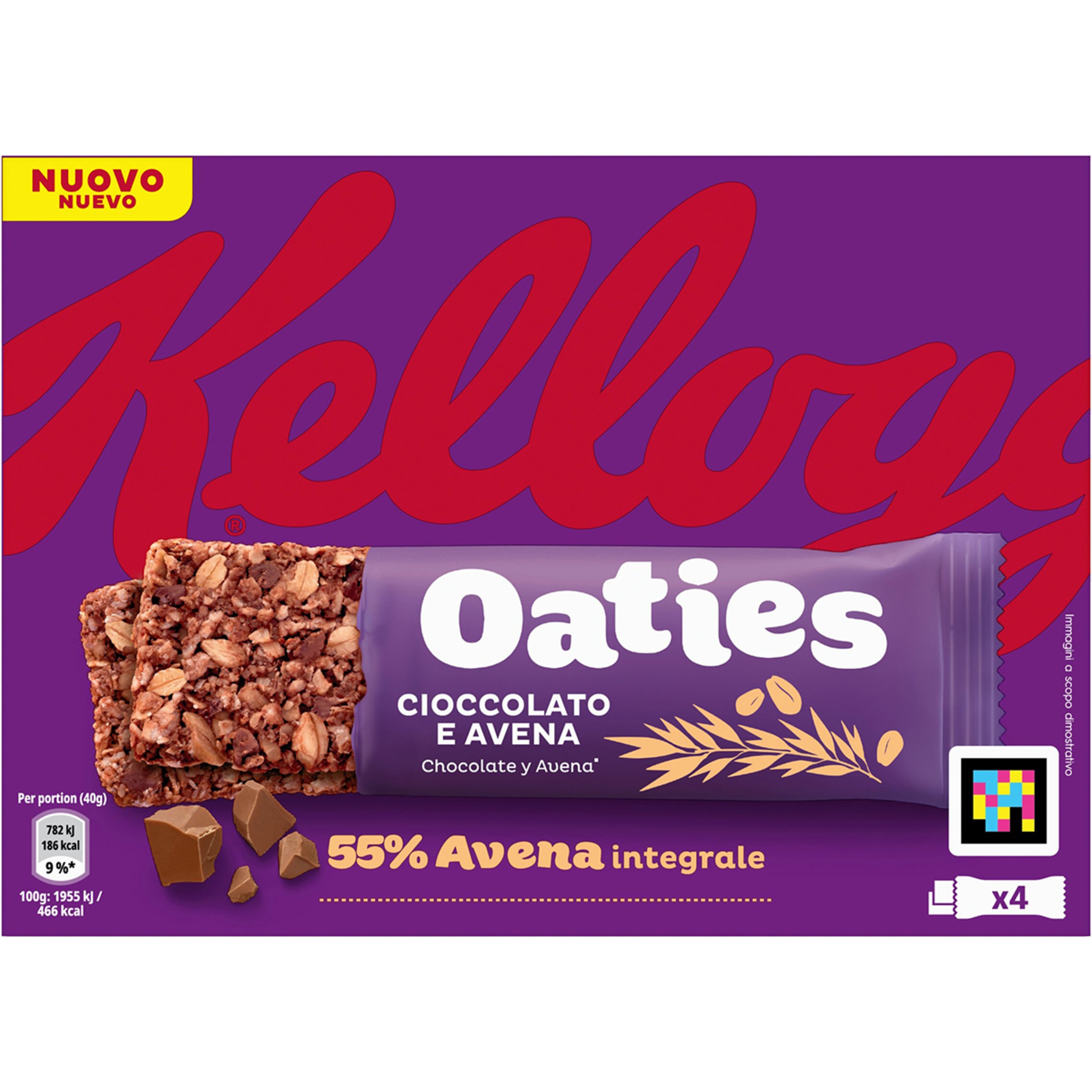 barritas de cereales Oaties chocolate y avena