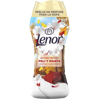 LENOR Unstoppables perlas para la lavadora perfumadas Peli y Manta Gardenia y Arce dorado botella 76 dosis Edición Limitada