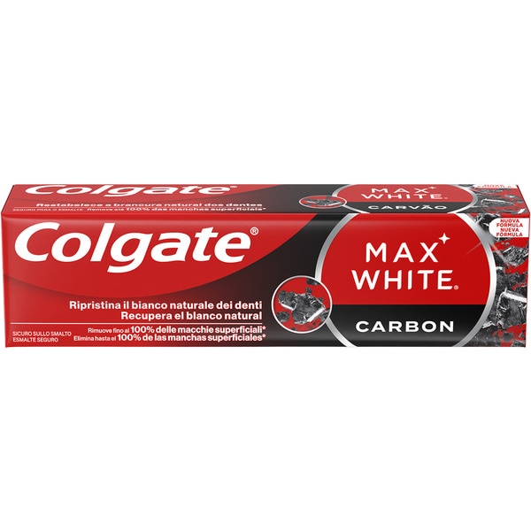 Charcoal whitening toothpaste tube 75 ml