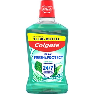 COLGATE Plax enjuague bucal menta suave 0% alcohol botella 1 l