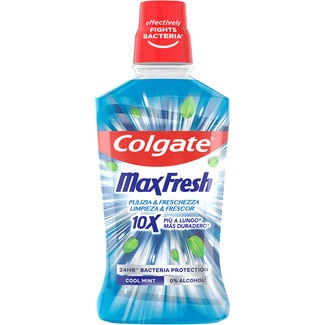 COLGATE Max Fresh Protect enjuague bucal menta fresca 0% alcohol bottle 500 ml