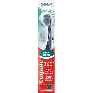 COLGATE cepillo dental Deep Clean 360 º  4 en 1 medio blister 1 unidad