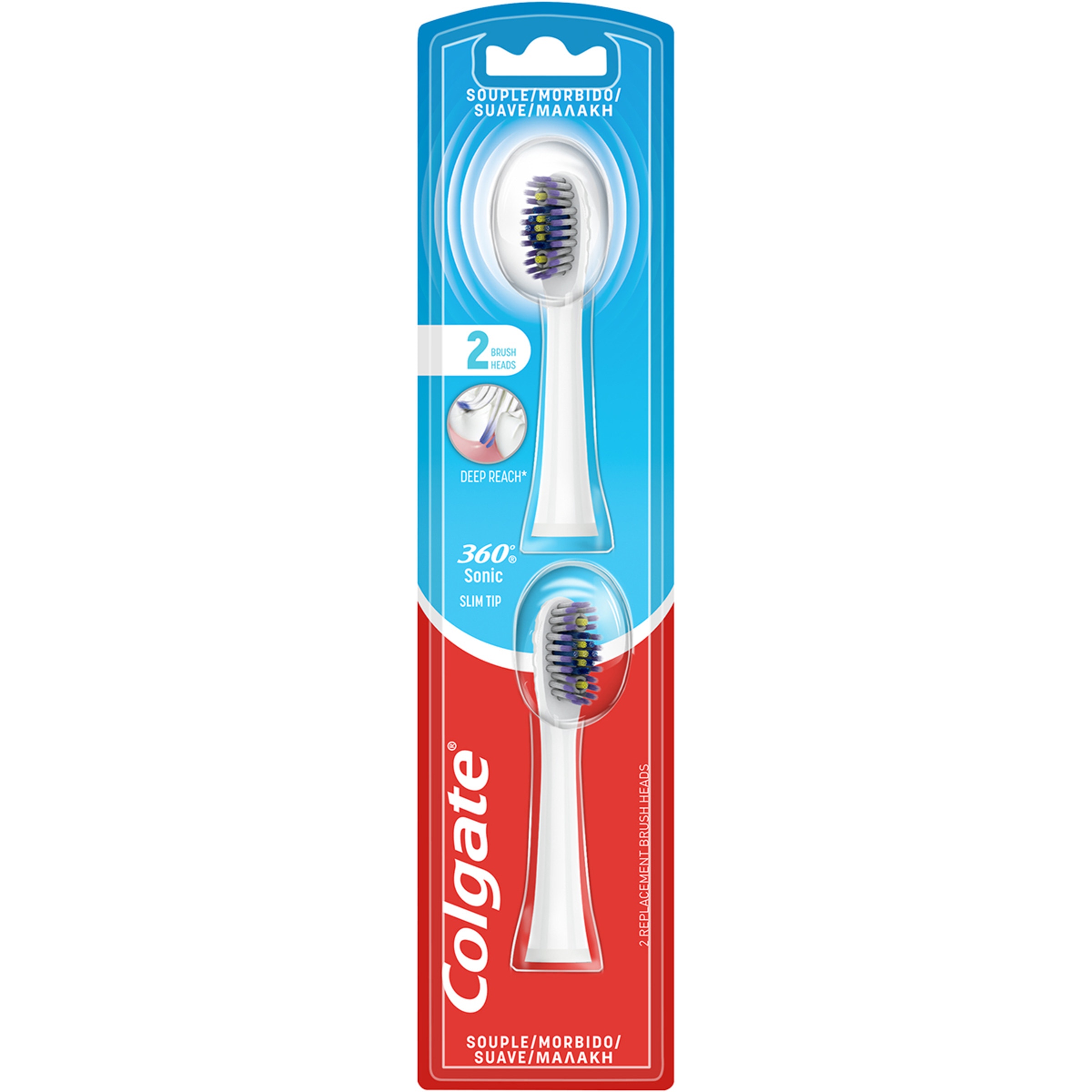 recambio de cepillo dental a pilas 360º Sonic Slim Tip suave