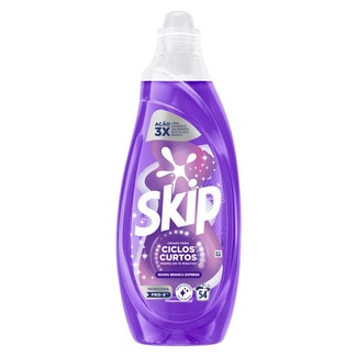 Skip Detergente Máquina de Roupa Ciclos Curtos para Roupa Branca embalagem 54 doses