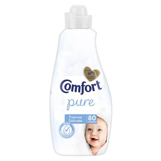 Comfort Amaciador de Roupa Essência Pure embalagem 80 doses