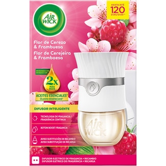 AIR WICK Elektrischer Lufterfrischer intelligenter Diffusor Kirschblüte & Himbeere con aceites esenciales aparato + recambio