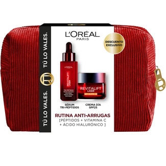L'OREAL Neceser Rutina Anti-Arruga con sérum Tri-péptidos + crema de día Laser