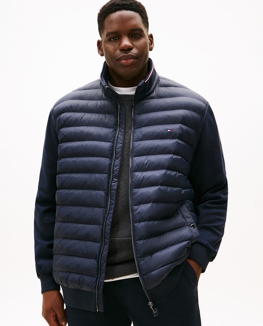 Tommy Hilfiger - Chaqueta de hombre híbrida con cierre de cremallera tallas grandes.