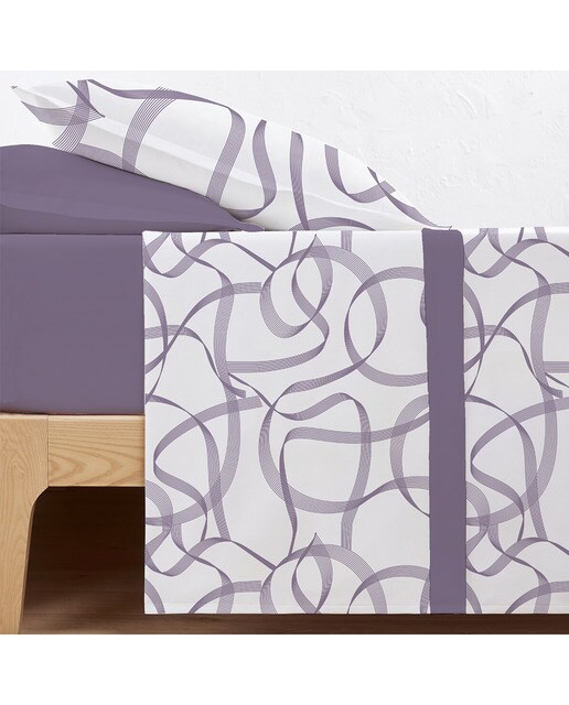 Juego de Sábanas Afelpado Coralina Invierno Cint Malva