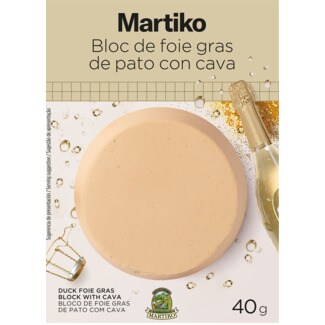 Martiko Bloco de Foie Gras de Pato com Champanhe embalagem 40 g